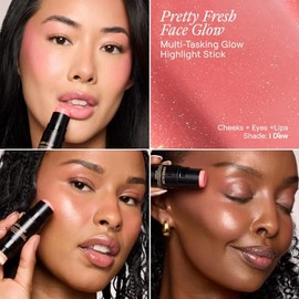 Nudestix Nudies Glow Highlighter Stick – Multi-Use Cream Highlighter for Face, Eyes & Body with Built-In Brush | Dewy, Radiant Finish for All Skin Ton