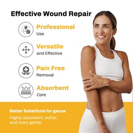 AWD Manuka Honey Gauze Dressing - 100% Impregnated Medical Grade Honey Patches - Medical Supplies, Wound Care, and First Aid - Gauze Pads 10 Count (2"x2")