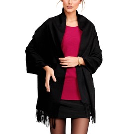 Novawo Wool Shawl Large Thick Pashmina Travel Blanket Scarf Winter Wraps for Women