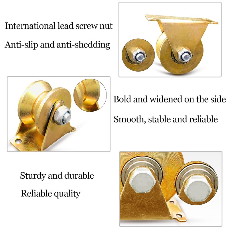 Pack of 4 V-Groove Rope Rollers for Washing Line, Pulley