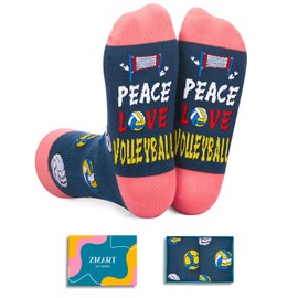 Zmart Volleyball Gifts for Women Men - Volleyball Gifts for Teen Girls, Sports Socks, Stocking Stuffers