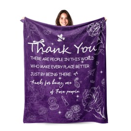 Thank You Gifts for Women - Appreciation Throw Blanket 60"x50" for Mom, Wife, Friends, Colleagues, Teacher & Nurse - Retirement, Farewell, Birthday, Idea - Coworker Leaving Present