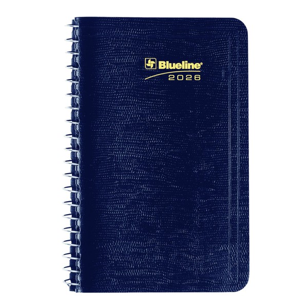 Blueline® 2026 Essential Daily Pocket Planner, Appointment Book, 12 Months,