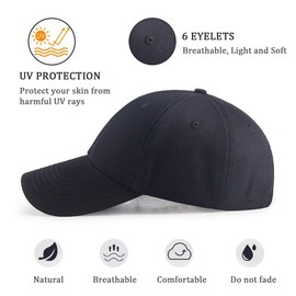 HGDGears Cotton Baseball Cap Adjustable Sports Visor Hat for Men