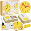TZQFROCE Learning Clock Children's Primary School Clock 1st 2nd Class Time Demonstration Clock Educational Games Children from 6 7 8 9 Years Learning Children Time for Gifts for School Learning Aid