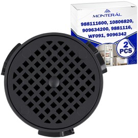 2 Pieces Fridge Filter with Activated Carbon Ø 45 mm for Miele 10806820 for Liebherr WF091 9096342 909634200 9096342-00 9881116 988111600 - Warranty 10 Years - MONTERAL
