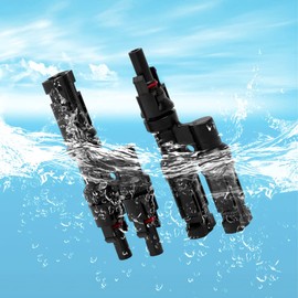 Y Connector Male/Female, Solar Photovoltaic Connector, T-type Solar Plug, Solar Panel Cable Connector (1Y2)