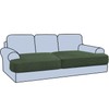 H.VERSAILTEX Stretch 2 Piece T Cushion Sofa Slipcovers Individually Sofa