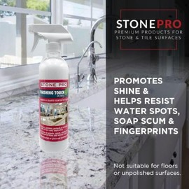 Stone Pro Marble and Granite Cleaning Kit – Premium Cleaning & Polishing Solution with Crystal Clean, Finishing Touch, & Cleanning Towels
