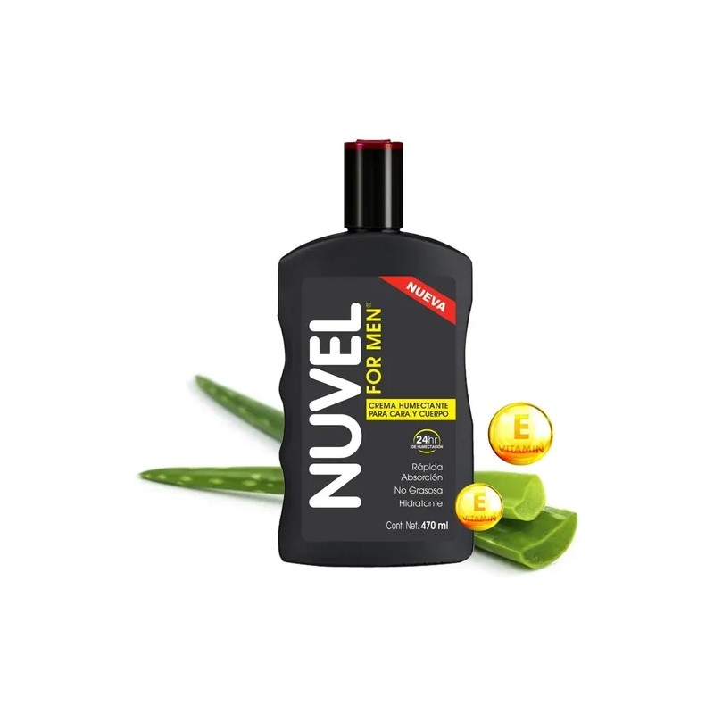 Nuvel For Men Crema Corporal Humectante Para Hombre Con Aloe
