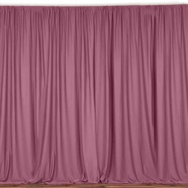 lovemyfabric 100% Polyester Window Curtain/Stage Backdrop Curtain/Photography Backdrop 58" Inch X 108" Inch (2, Dusty Rose)