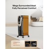 PELONIS Champagne Oil Filled Radiator Heater with Remote and Thermostat,