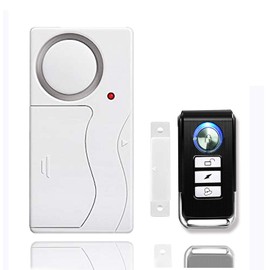 KCMYTONER 1 Set Wireless Anti-Theft Remote Control Door and Window Security Alarm, Contact Sensor Alarm, Interior Pool Door Alarm, Entry Chime,Fridge Door Open Alarm for Kid Safety