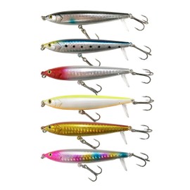 Qb100125a01n0 Heavy Weight Jig Fishing Gear, 3.4 inches (86 mm), 0.5 oz (13 g), Rolling Sinking Pencil, Perfect for Salt Water (Saltwater Bass, Flounders), Fishing Lure Set