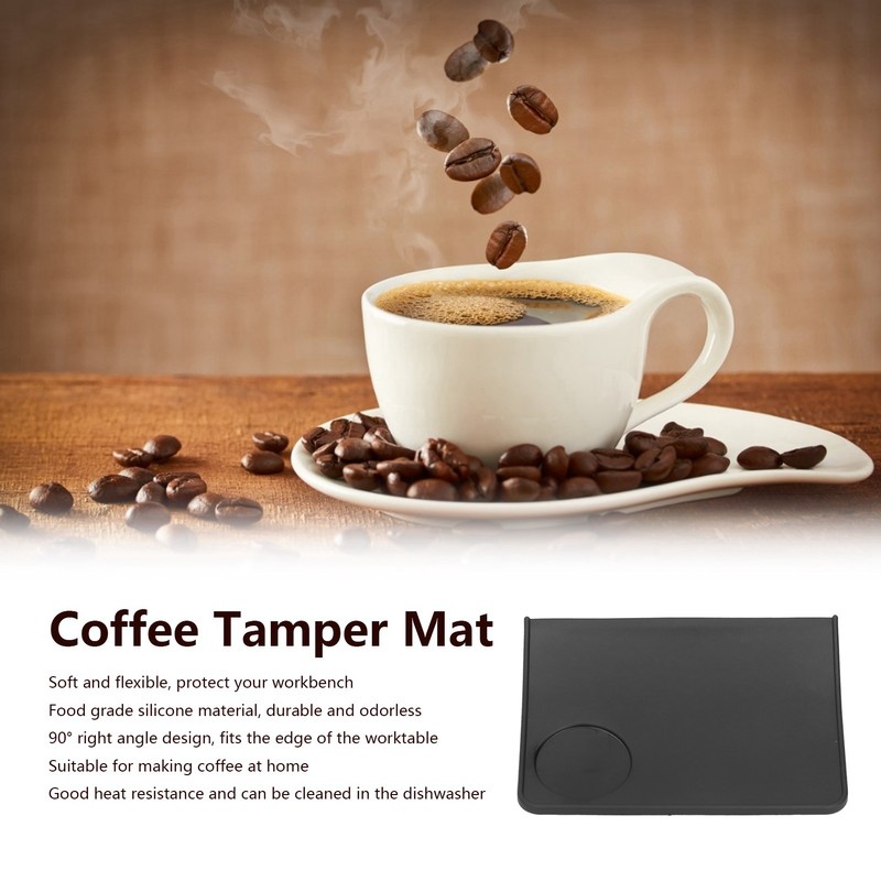 Coffee Tamping Mat Silicone Anti Slip 90 Degree Corner Tamping