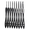 POFET Crochet Hooks Set Black, Ergonomic Metal Crochet Hooks for