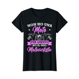 Motociclista Regalo Donne Passeggero di Moto Maglietta