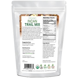 Organic Incan Trail Mix - Raw Superfood Snack - Cashews + Sunflower Seeds + Dark Chocolate Chips + Pumpkin Seeds + White Mulberries + Goji Berries + Golden Berries - Non GMO Gluten Free - 1 lb