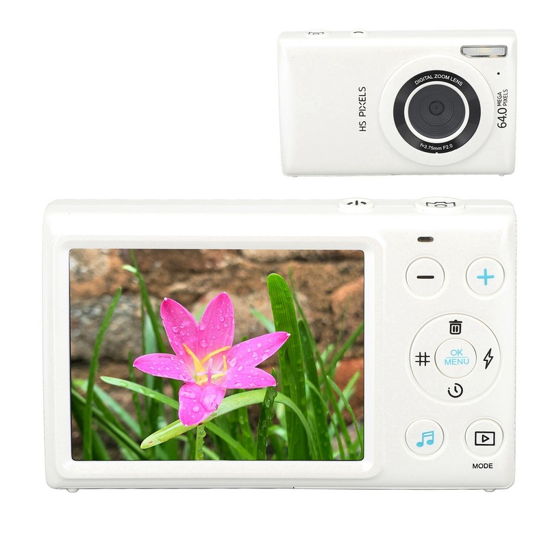 Digital Camera 4K 64MP MP3 Player 18X Zoom Auto Focus