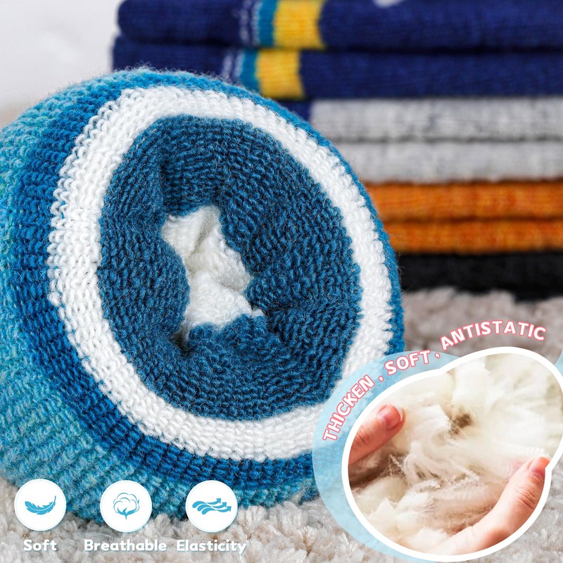 unenow Merino Wool Ski Socks Kids 2 Pairs, Winter Warm