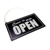 Open/Closed, Shop Door Sign supplied with twine - Black and