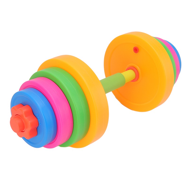 Adjustable Dumbbell Toy Plastic Fitness Weight Lifting Dumbbell for Kids