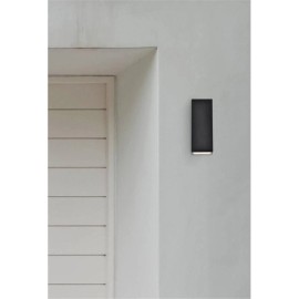 Living District Raine 1-Light Aluminum Outdoor Wall Light in Black Finish