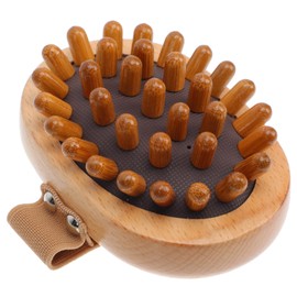 2 Pcs Massager Manual Scalp Massagers Manual Massage Tools Wood Massage Tools Wooden Massager Home Massage Brush Brush Wooden Rubber Massage Comb Wooden Massage Tool
