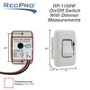 RecPro RV 12V DC Toggle Style Light Switch with High-Side