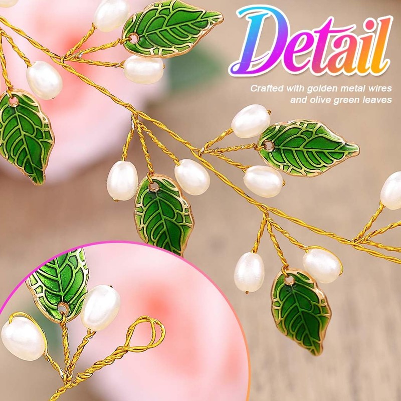 Gold Leaf Hair Vine Bridal Headpiece Wedding Hair Accessories for