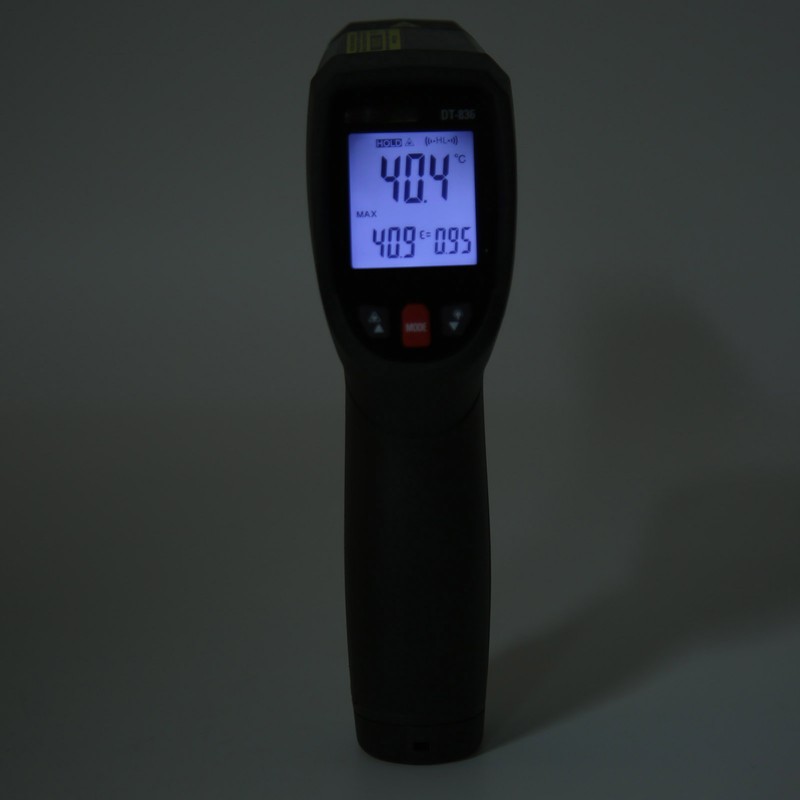 DT‑836 Ring Infrared Thermometer Industrial Laser Temperature Meter for Security