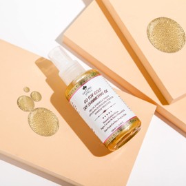 Nature Spell Golden Dry Shimmering Oil for Face, Body & Hair 100 ml - Natural Body Shimmer - 100% Vegan - Made in UK N848