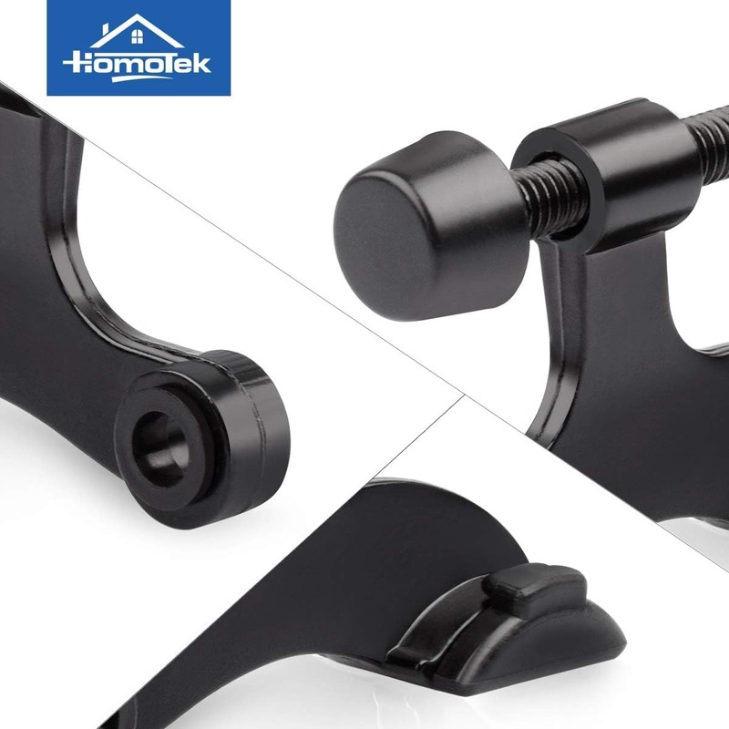 HOMOTEK 3 Pack Hinge Pin Black Door Stopper,Adjustable Deluxe Heavy