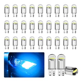 wuyaoyao 30PCS 194 Car LED Light Bulbs, 168 T10 2825 W5W Interior Lights Bulbs, 12V 6000K Replacement Lights for Car Trunk Interior Dome Map Door Dash Courtesy License Plate Lights (Ice Blue)