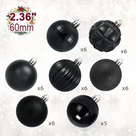 ZHMTang Christmas Balls Ornaments Hanging Decorations (60mm, Champagne)