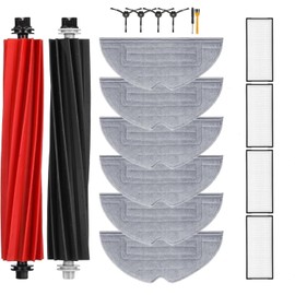 18-Piece Accessory Set Replacement Parts for S8 Accessories for S8+/S8 Plus/S8 with 6 Antibacterial Wipes with Silver Ions, 4 Filters, 4 Side Brushes, 2 Main Brushes