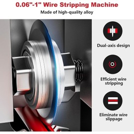 Automatic Copper Wire Stripper Machine, Pelador de Cable Electrico, Drill Powered, Wire Stripper Machine, Maquina Peladora de Cable - Efficiently Strip Cables from 1-25mm with Ease