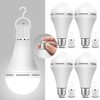 Rechargeable Emergency Light Bulbs A19, 4 Pack Battery Powered LED