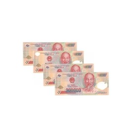 4 x 200,000 Dong, Uncirculated UNC. Total 800,000 VND