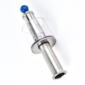 QiiMii 1.5" Tri Clamp Spunding Valve SS304 Stainless Steel Adjustable Pressure Relief Valve Scale Range 0.2-2.2 bar/psi