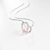 Sister Necklace Sterling Silver Rose Gold Plated Bis Sis Lit