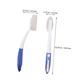 Baluue 2 Pack Long-handled Foot Scrubber Calloused Feet Remover Tool Pumice Stone Pedicure File