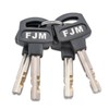 FJM Security Products SPSA60-KA Triple Chrome Plated D-Shaped Security Padlock,