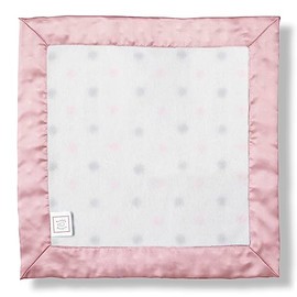 SwaddleDesigns Baby Lovie, pequeña Manta de Seguridad, Puntos de Ley con Ribete de satén, Rosa Pastel