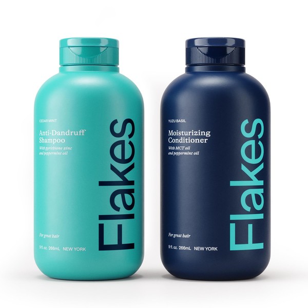 Flakes Anti Dandruff Shampoo and Conditioner Set | Dry, Flaky,