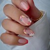 Cute Short Square Press on Nails 24Pcs False Fake Nails
