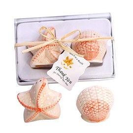 Seashell and Starfish Salt & Pepper Shaker Ceramic Party Favours