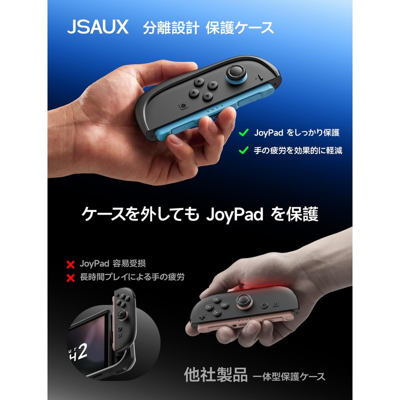 JSAUX Split Protective Case for Switch 2 | TPU Middle
