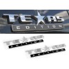 Texas edition Pair of Chrome Texas Edition NamePlate for Fender