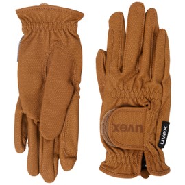 uvex Sportstyle Adult Elastic Touch Screen Compatible Riding Gloves, Caramel, 6.5